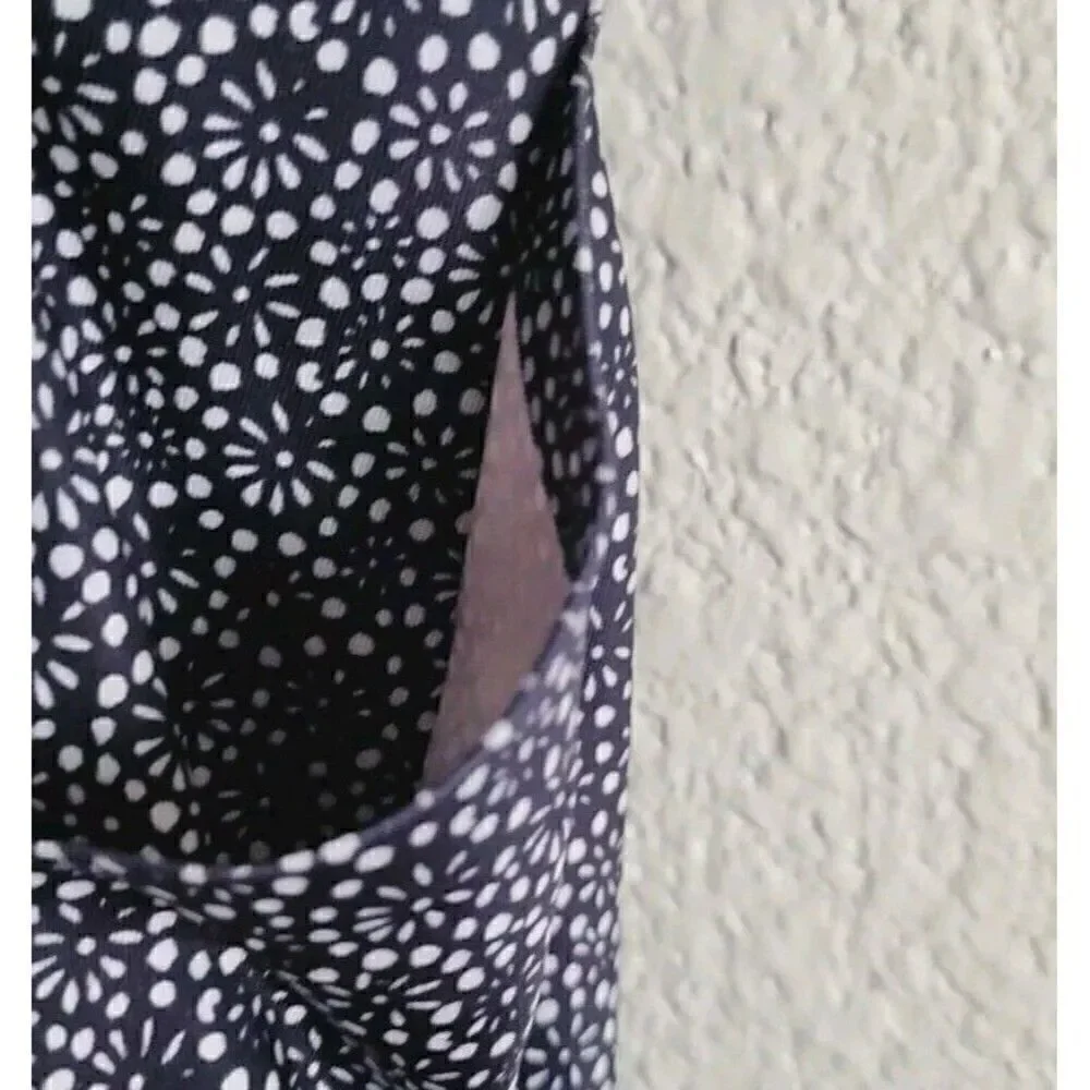 Lululemon Pace Rival Crop Freckle Flower Black White Leggings Size 2